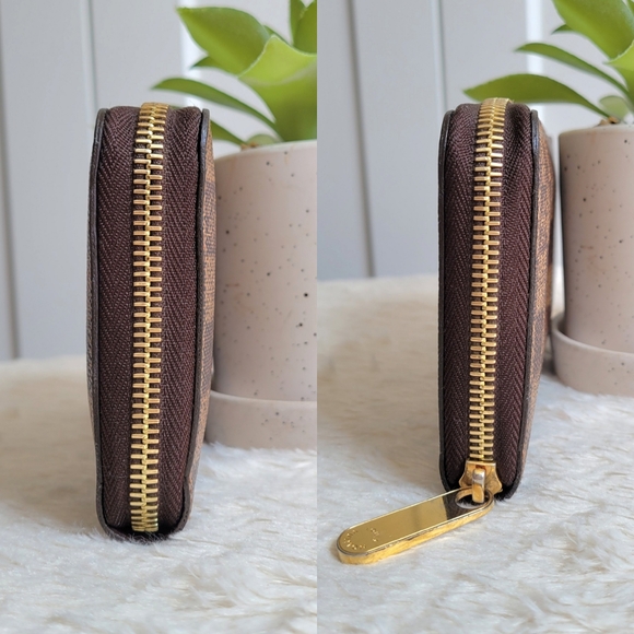 🍁 Authentic LOUIS VUITTON Zippy Wallet Damier Ebene - Picture 10 of 16